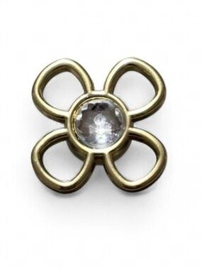 Crocs Cutout Gold Flower Jibbitz™ Charm | Gold Tone Crystal